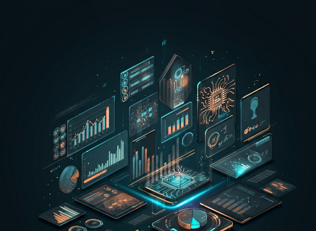 Futuristic digital representation of AI-driven marketing strategies.