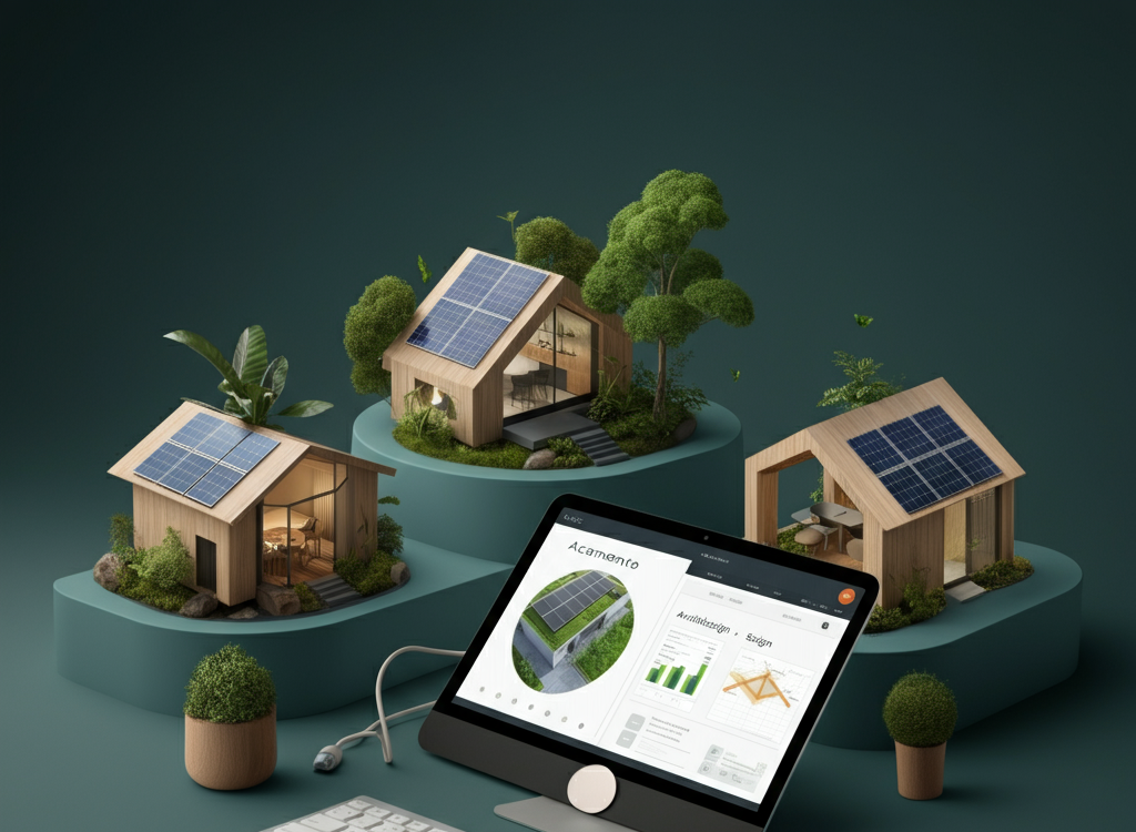 Visual representation of acamento in design, architecture, and sustainability.