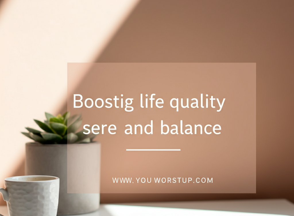 Minimalist workspace with natural light, coffee, and a journal, symbolizing a serene and productive lifestyle.