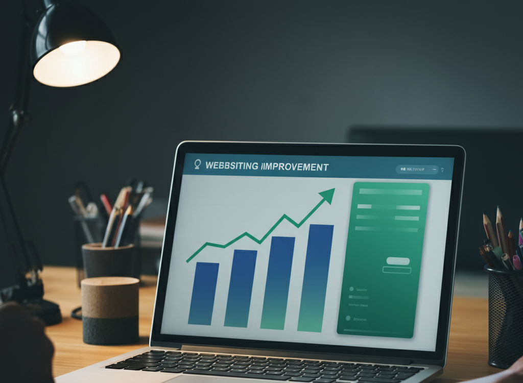 Graph showing upward trends for website ranking improvement.